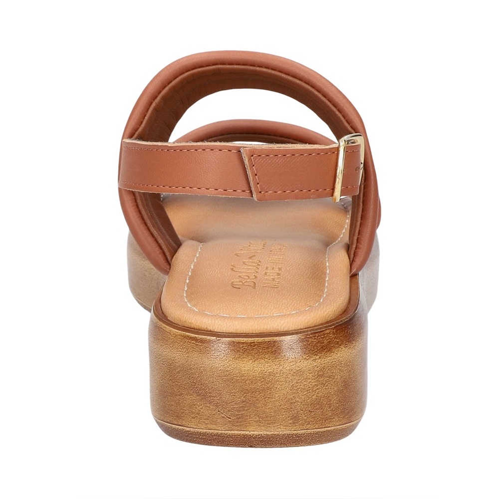 New Bella Vita Ode Italy Womens Whiskey Leather Puffy Platform Sandal Size 9.5 - Picture 8 of 9